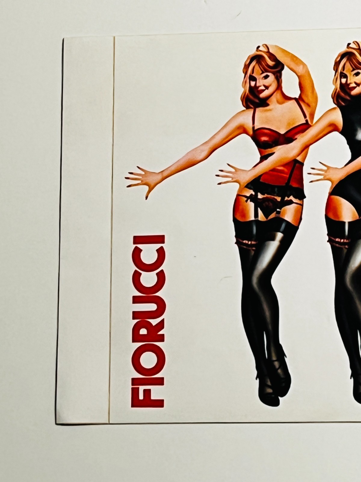 1974 FIORUCCI 7 Women in Lingerie Sticker Very RARE & Cool Milano !
