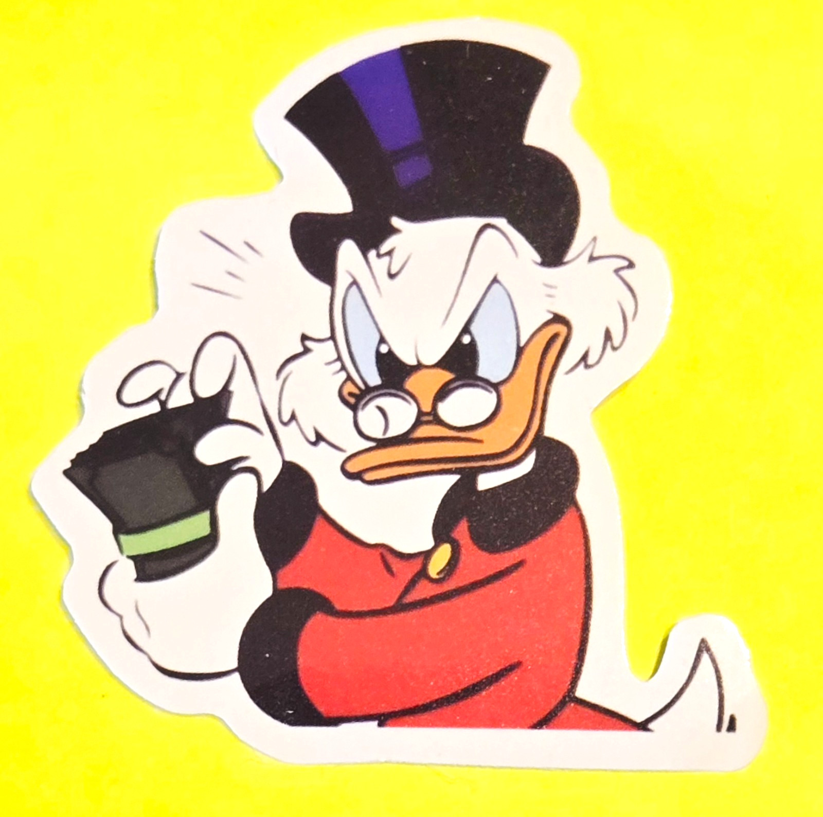 Scrooge McDuck Counting Money Sticker Decal Computer Laptop Water Bottle NEW