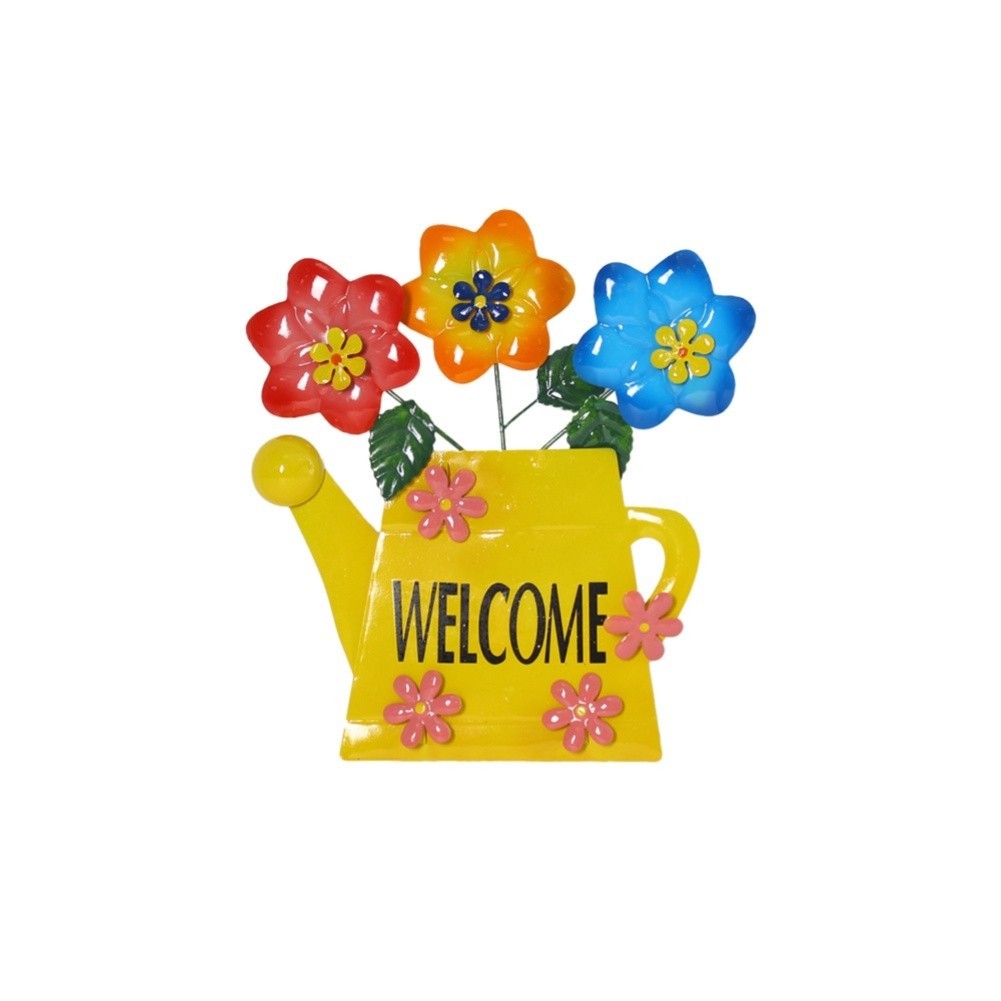Rust Resistant Iron Watering Can Wall Hanging Decor for Patio Garden Entrance
