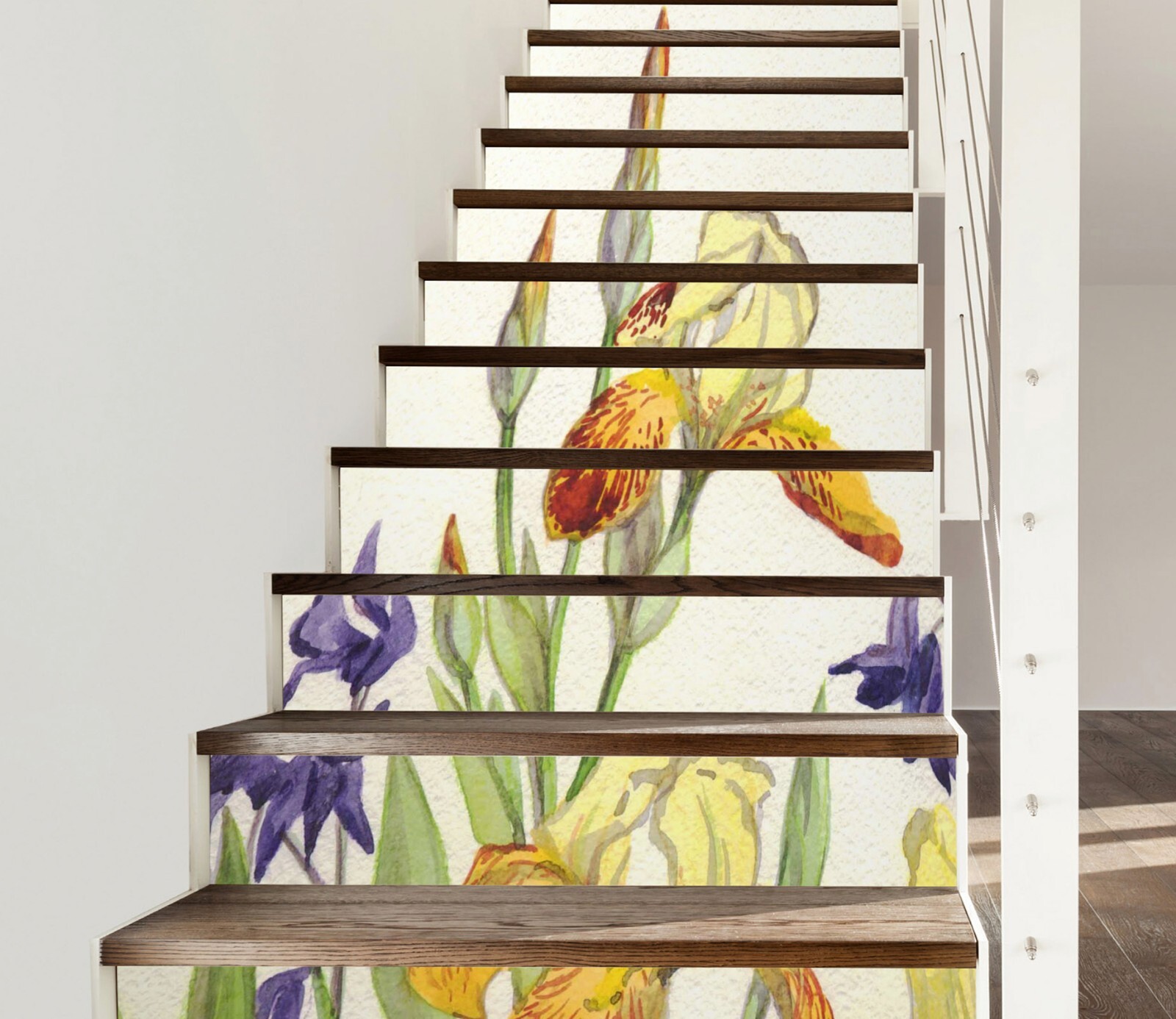 3D Hand Painted Flowers AZ459 Stair Risers Decoration Mural Vinyl Wallpaper Kay