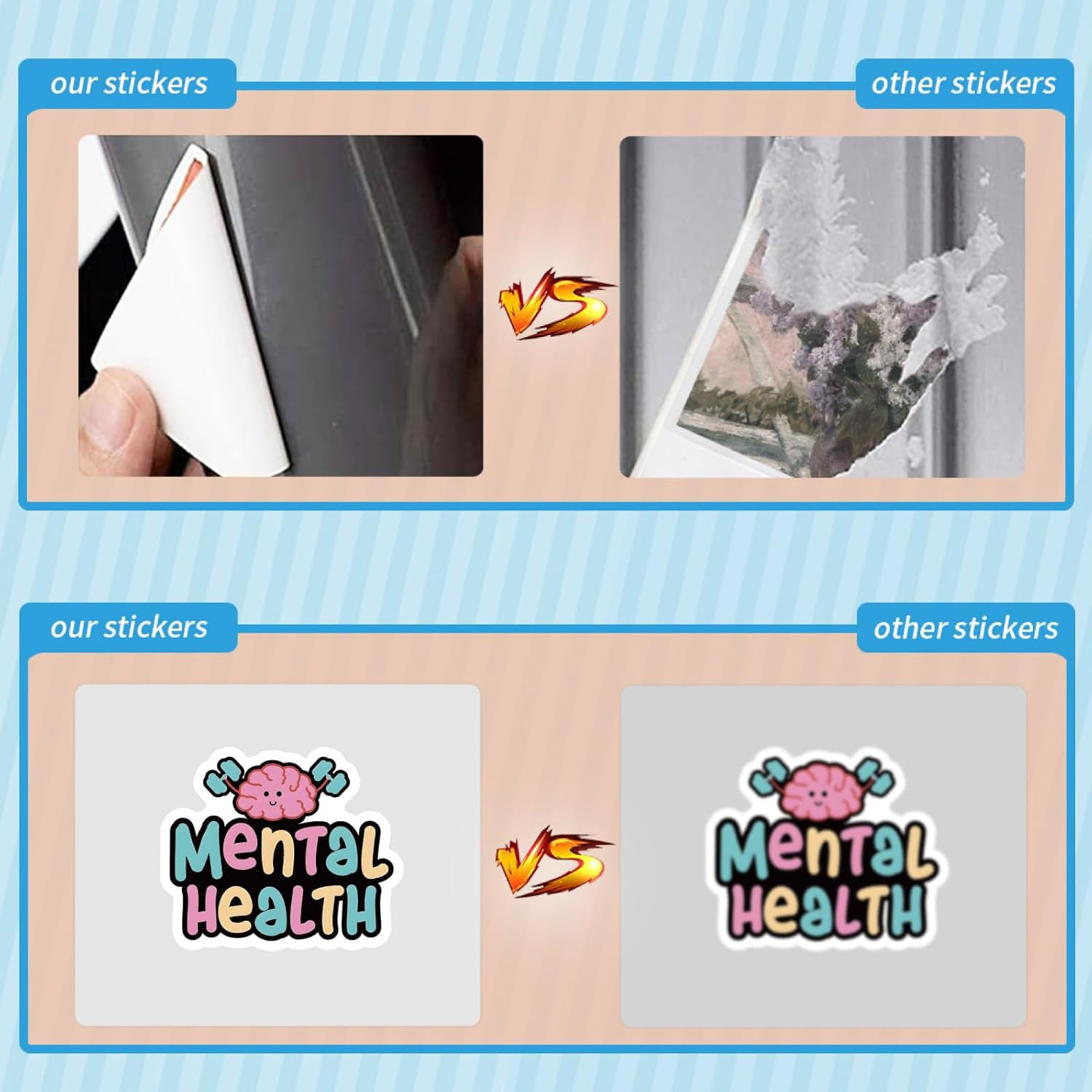 200PCS Mental Health Stickers Awareness Vinyl Decals for Laptops and Water Bottl
