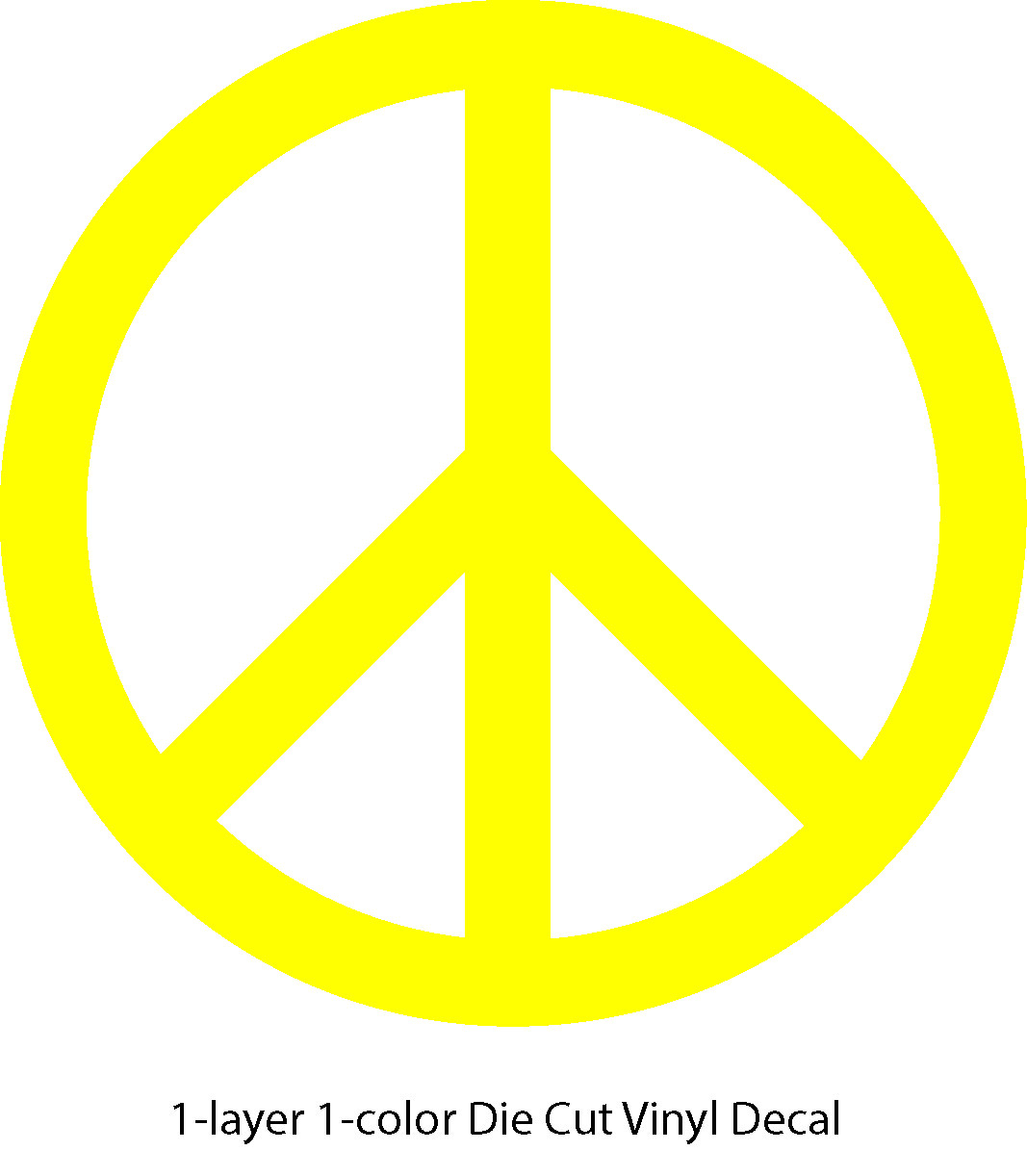 2" – 24" Peace Sign Die Cut Vinyl Decal Sticker – Made in USA Same Day Shipping