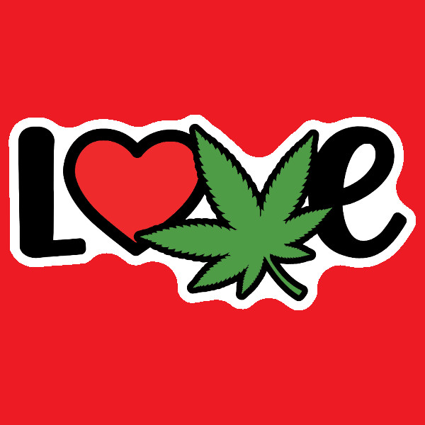 High Vibe Valentine Sticker Stoner Vinyl Decal UV Safe Weatherproof 420 Gift