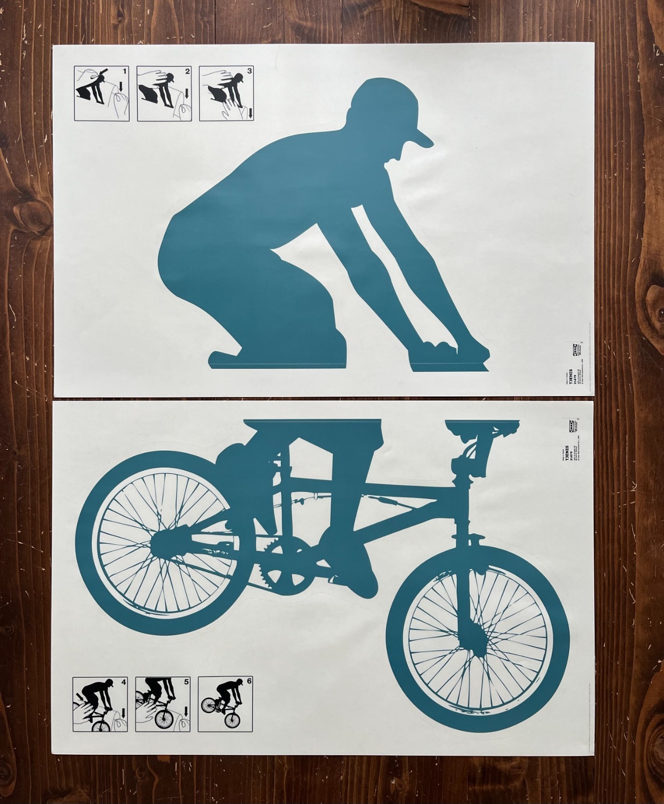 IKEA TJENIS 302.930.87 wall posters-stickers. New, in original packaging.