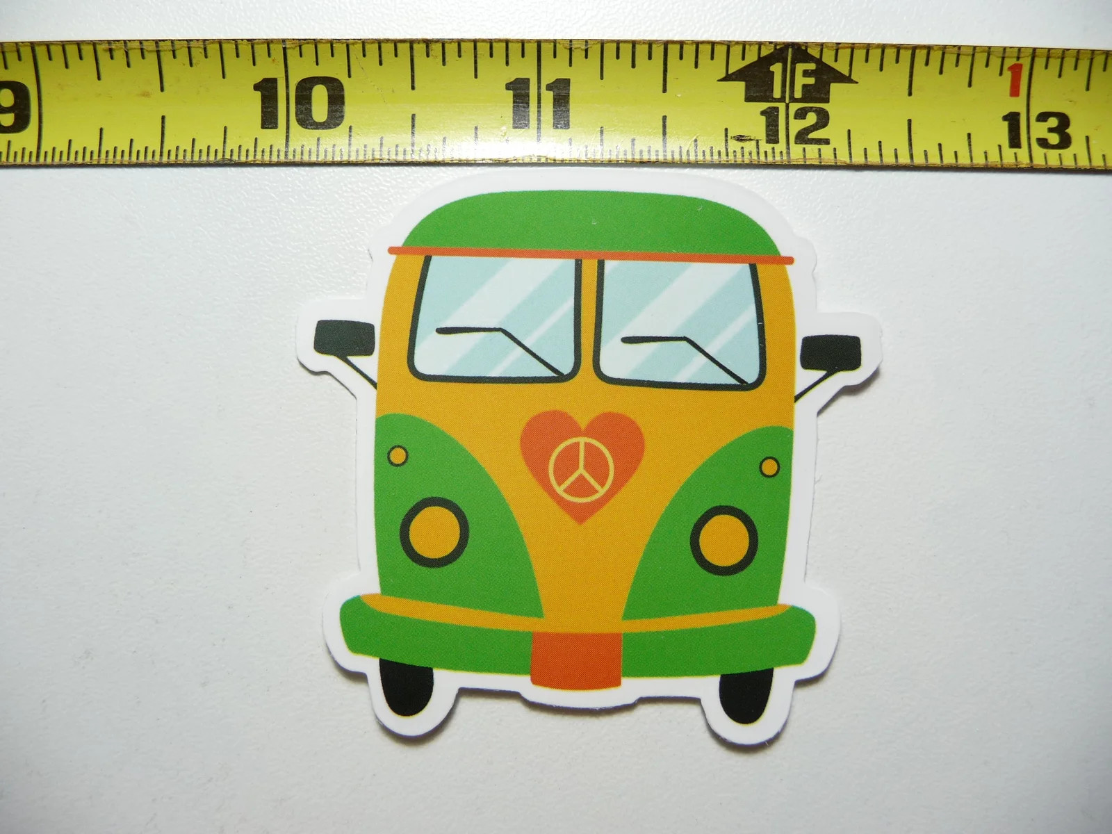 VAN LIFE SMALL STICKER DECAL PEACE SYMBOL LOGO IN HEART TRAVELING VACATION TRIP