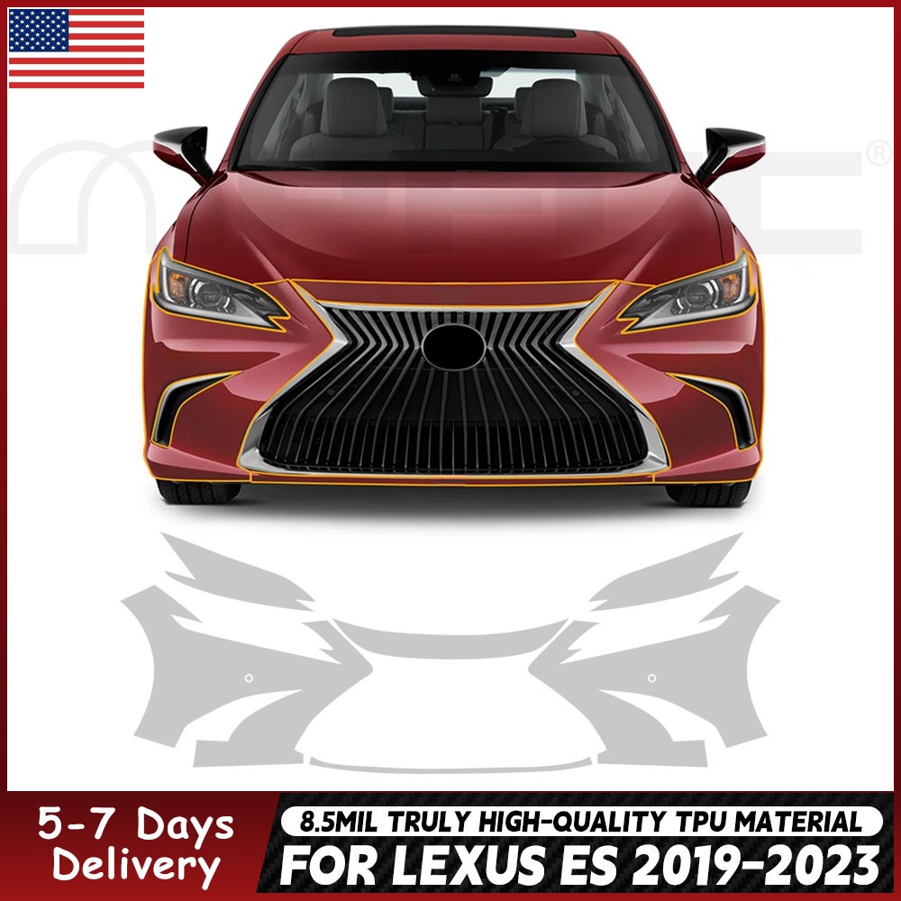 For Lexus ES 2019-2023 Paint Protection Film Gloss Clear TPU PPF Pre-Cut Kit