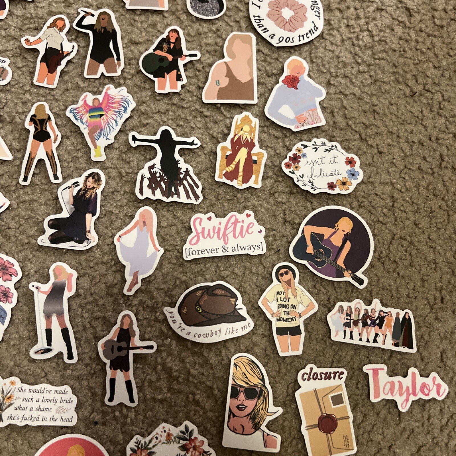 100 Piece Taylor Swift Stickers Laptop Luggage Decals Dope Wall Sticker Lot A