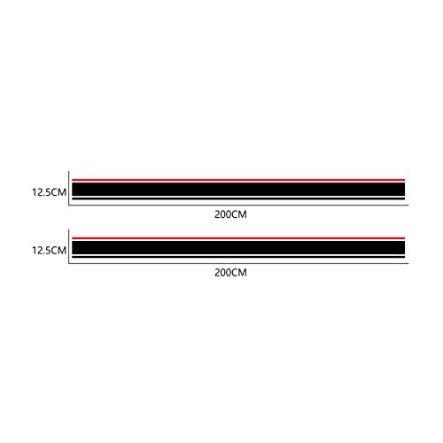Universal Sports Racing Stripe Lattice Totem Stickers Decals DIY Red and Black