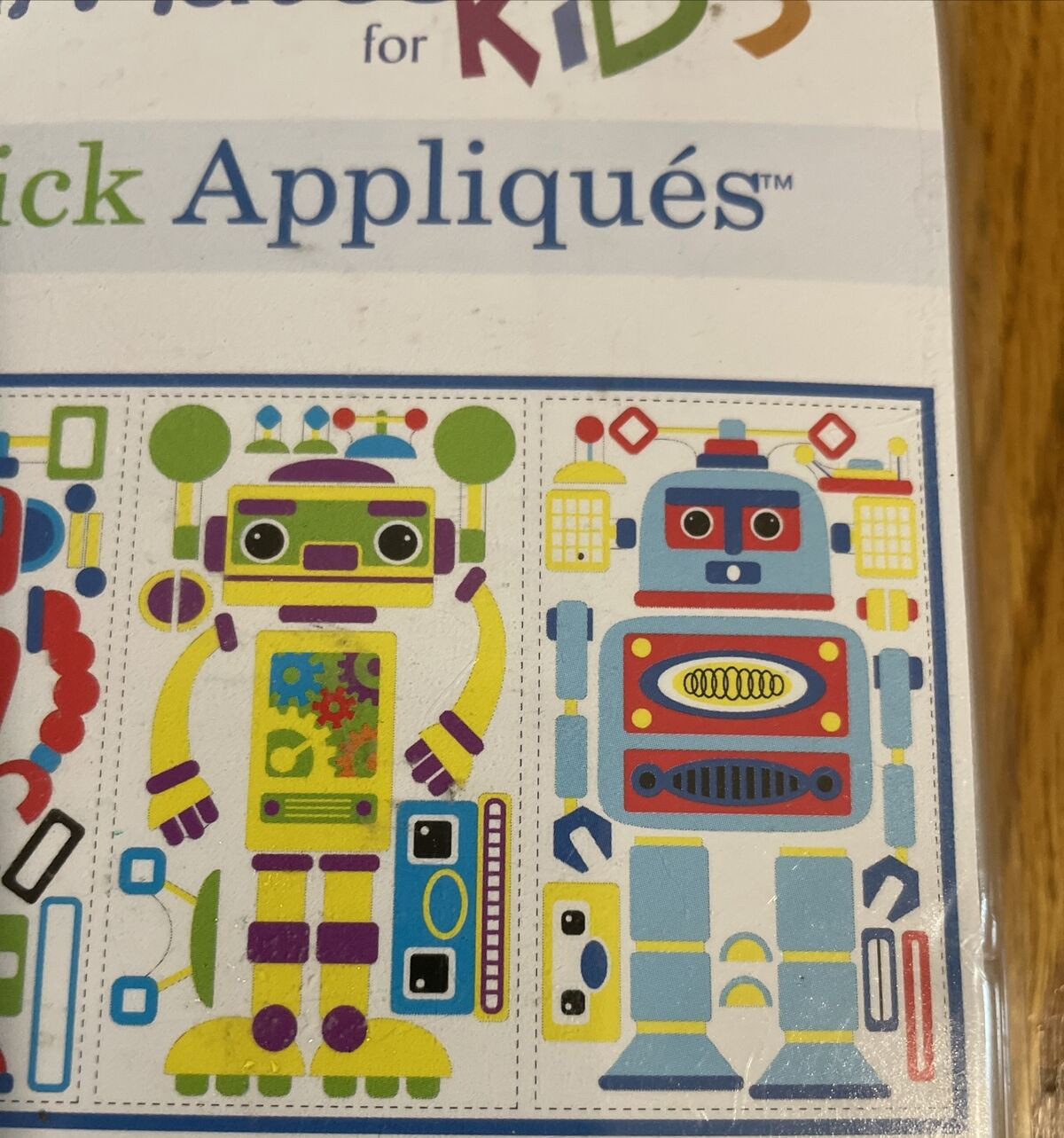Robot Figures Peel & Stick Appliques For Kids Room 20 Self Adhesive pre-Cut