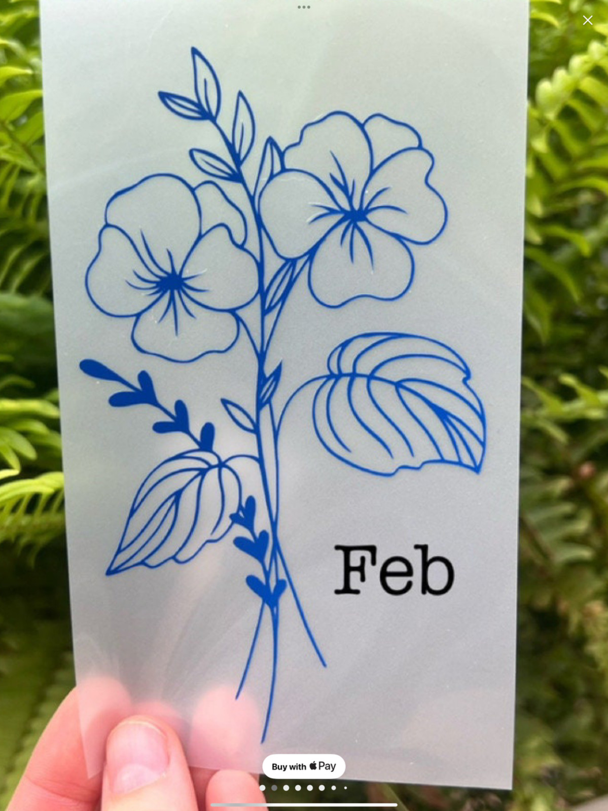 Birth Flower Vinyl Decal – Custom Bouquet Sticker – Floral Design 5 INCHES TALL