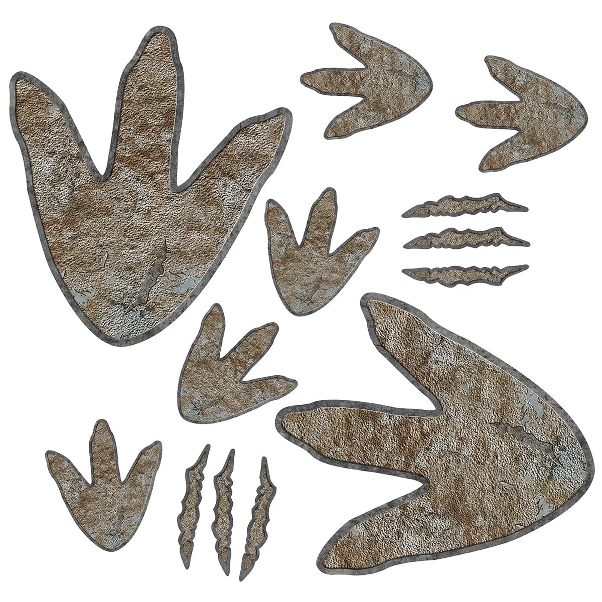 90 Pieces Dinosaur Decor Dinosaur Footprints Floor Decals Peel and Stick Track
