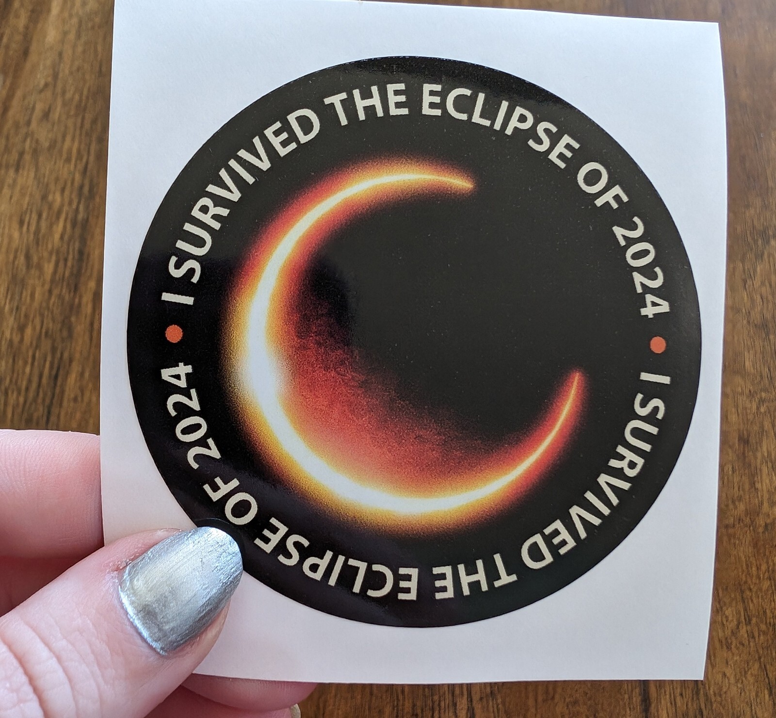 3.25" Solar Eclipse 2024 Decal Sticker Survive Totality Moon Sun Event Eye Space