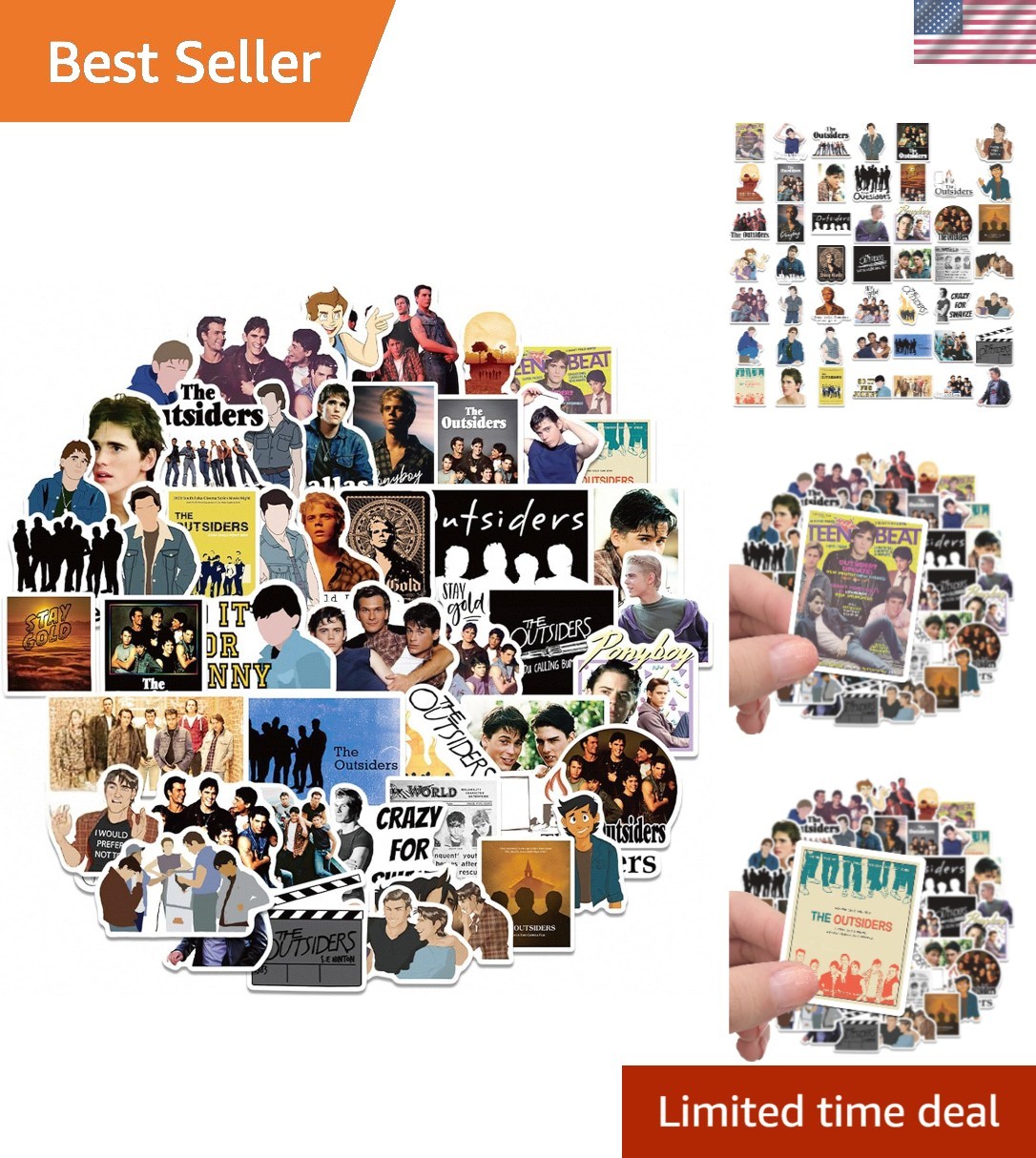 Durable 50 Pcs The Outsiders Vinyl Stickers – Perfect for Gifting & Personal Use