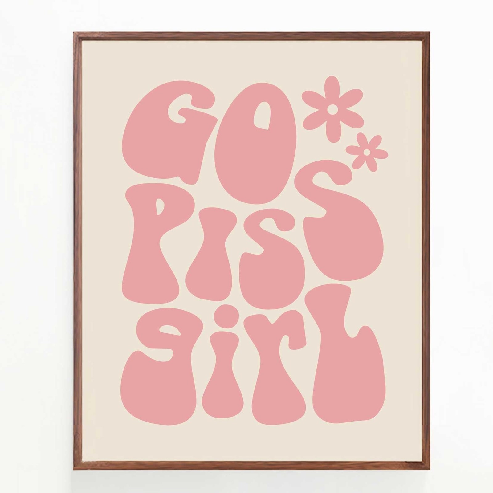 Go Piss Girl Wall Art Trendy Wall Art Funny Cute Gift Idea Apartment Decor Pi…