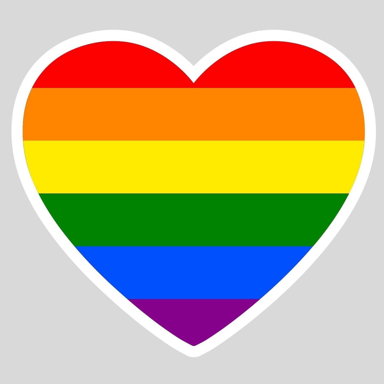 Gay Pride Rainbow Heart STICKER