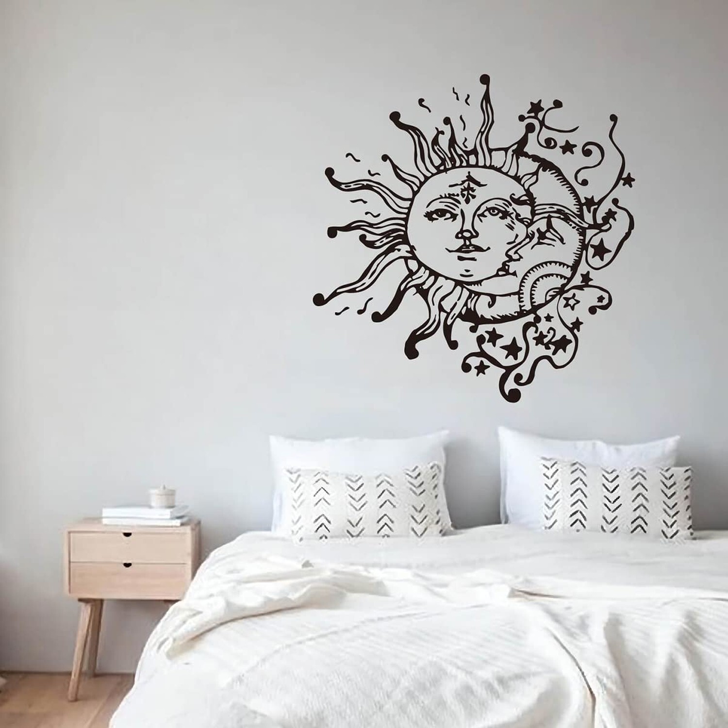 Sun Moon Stars Wall Stickers Celestial Home Decoration for Any Room Modern Bo…