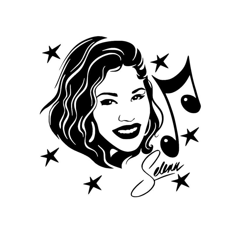 Selena Celebrity Singer Decal Sticker 8×8" Removable vinyl home wall decor