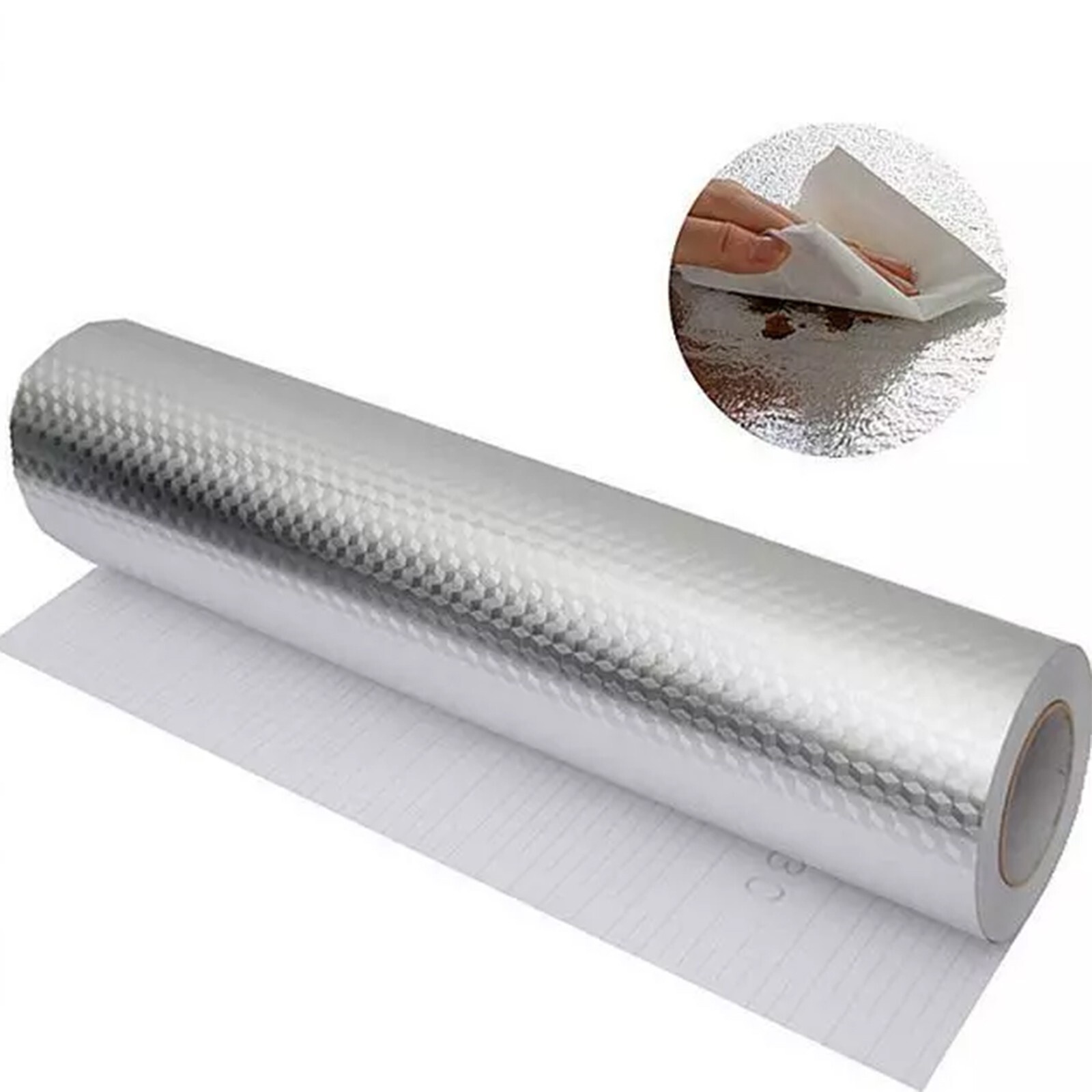 Oil-Proof Wall Stickers Waterproof Aluminum Foil Kitchen Wallpaper Self Adhesive