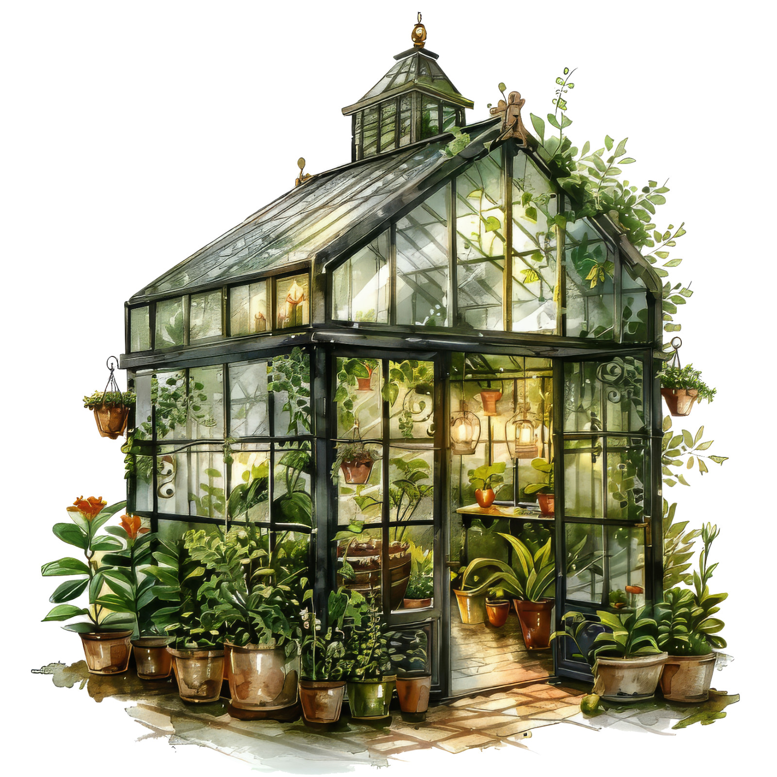 Wall decal sticker enchanted greenhouse wall sticker 18 x 18 cm large