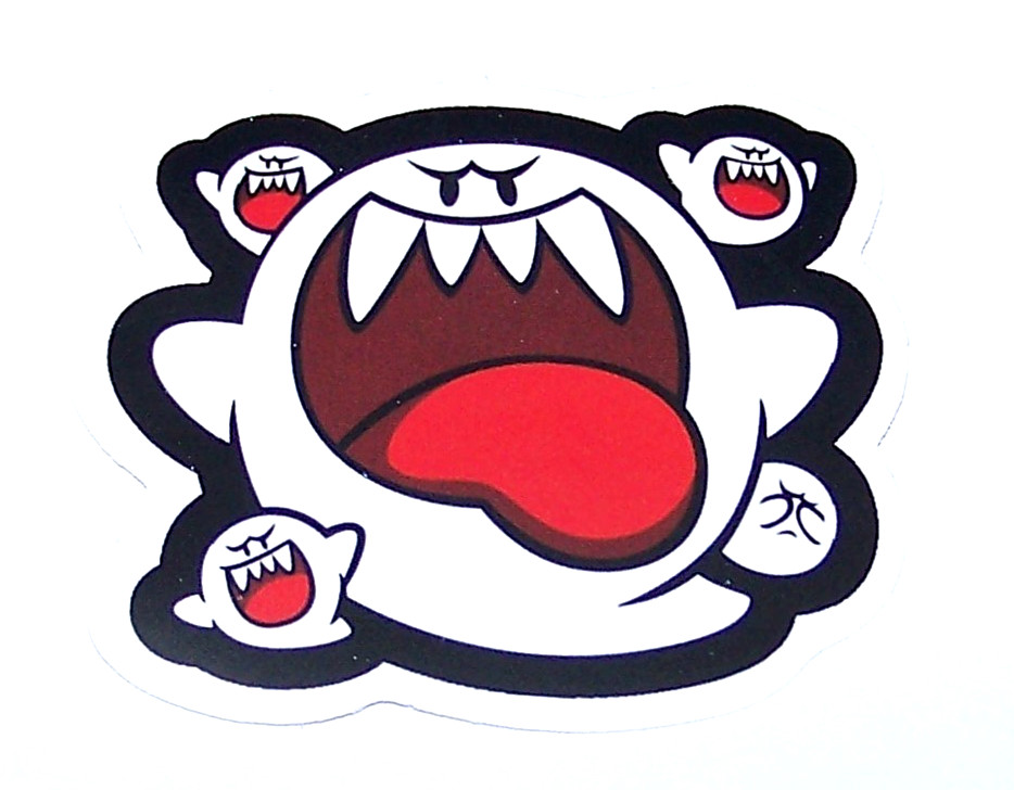 Super Mario Bros Cut Sticker Decal Movie Nintendo Video Game – Large Boo Ghost