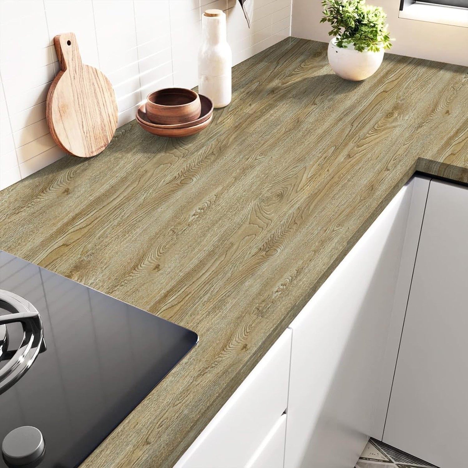 Livebor Wood Contact Paper Wood Grain Wallpaper Peel and Stick Wallpaper 17.7…
