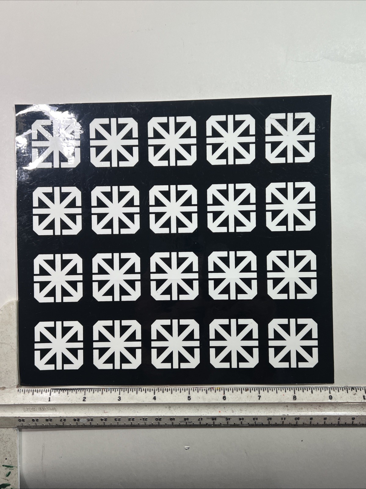 Full Uncut Sheet Of SEVENTH LETTER Vinyl Logo Stickers TWFSL TSL 7th Graffiti
