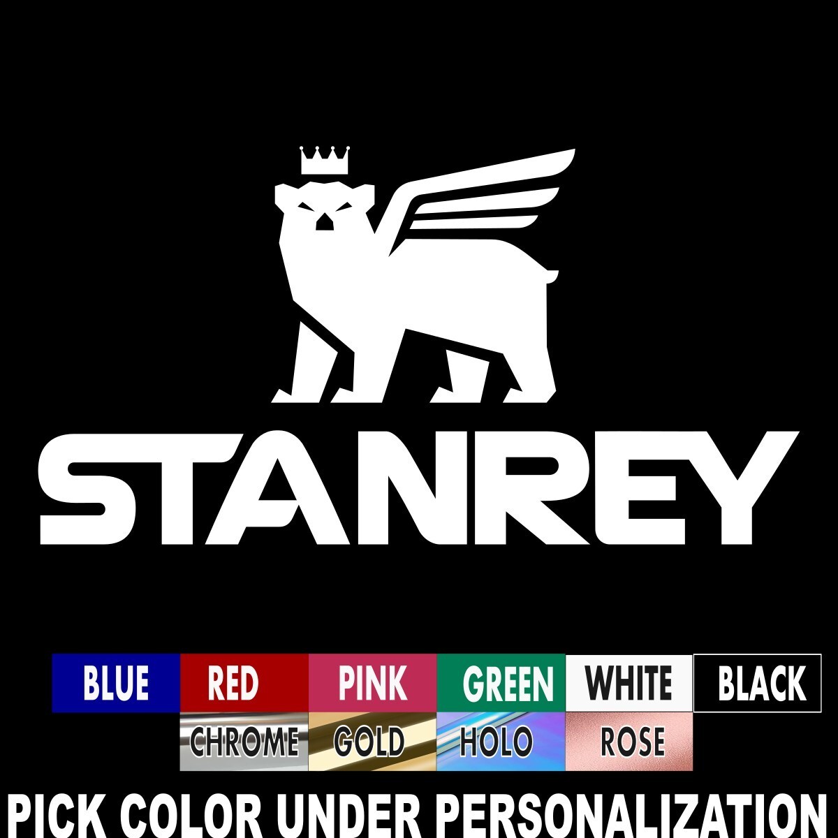 Stanrey Decal, Stanley Parody Sticker Tumbler Vinyl Logo, Asian Stanley