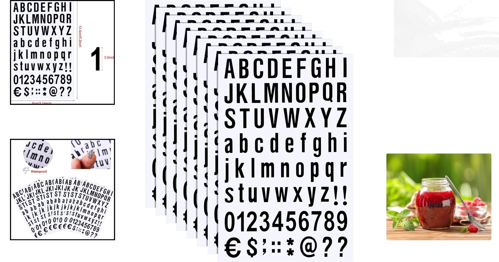 Durable 536-Piece Vinyl Letter & Number Set – Waterproof for Indoor/Outdoor Use