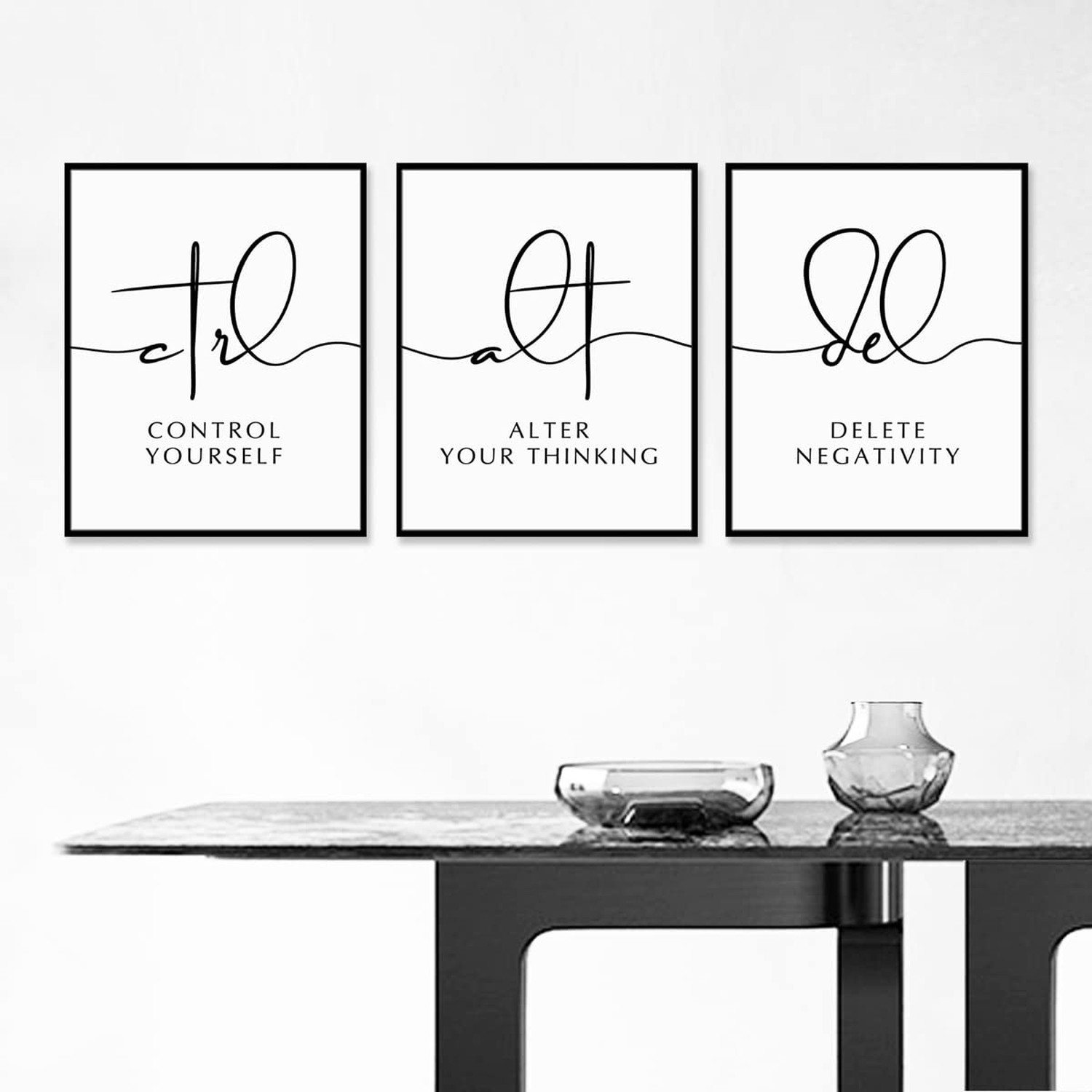 Set Of 3 Prints, Ctrl Alt Del, Motivational Decor, Office Wall Art, Inspirati…