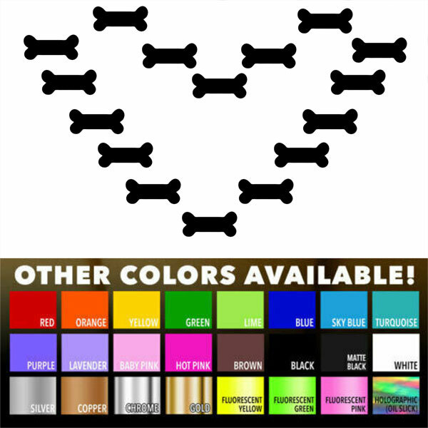 3" X 1.5" Dog Bone Home Office Wall Bathroom Window Vinyl Decals Stickers Decor