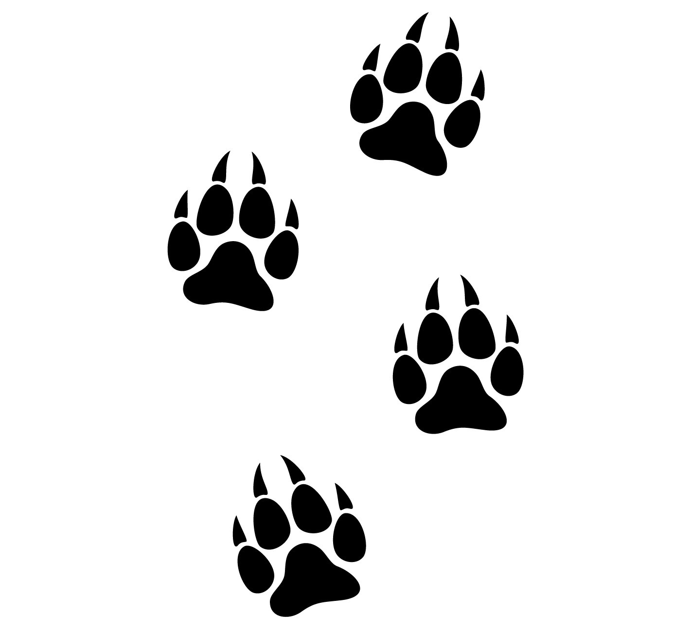 Wolf Tracks Decals Sticker Hunting – Several Colors and Sizes Available #03