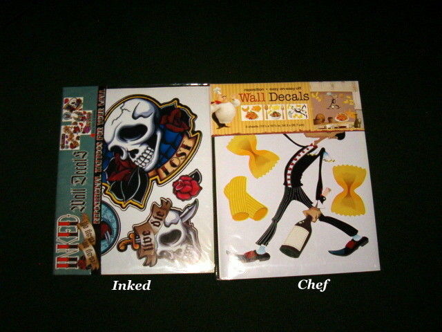 3 Sheets BISTRO FAT CHEF or Inked Tattoos Wall Sticker Decals NEW Your Choice