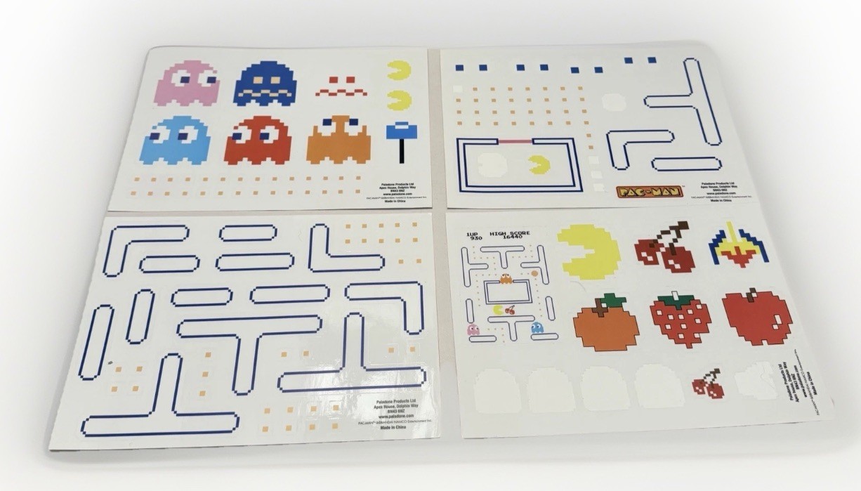 Vintage Pac man Stickers Arcade Pixel Assorted Sticker Video Games Pacman Retro