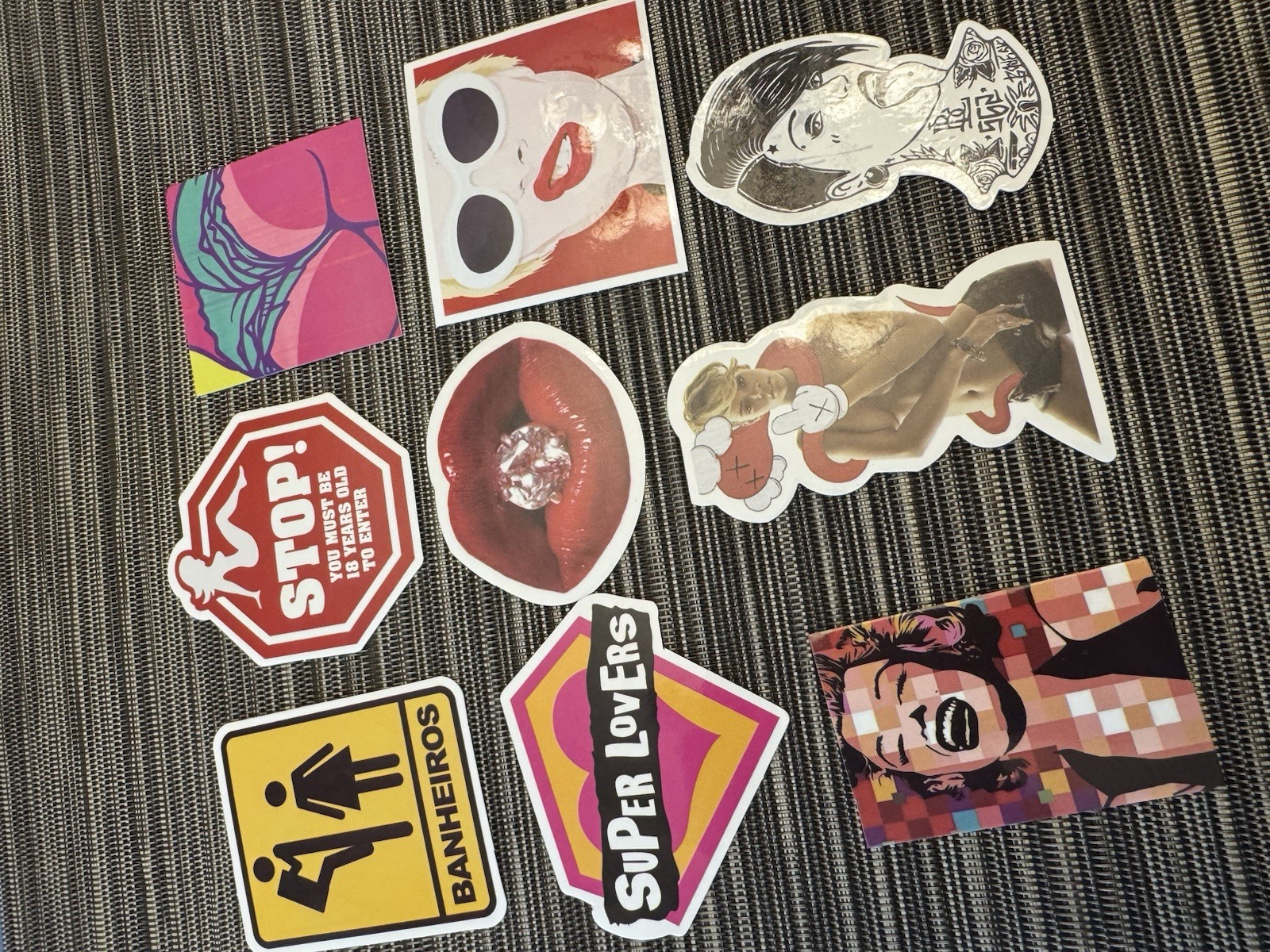 Fun Lot 9 Sticker Colorful Lovers Marilyn Monroe Girls Women Risque Panties