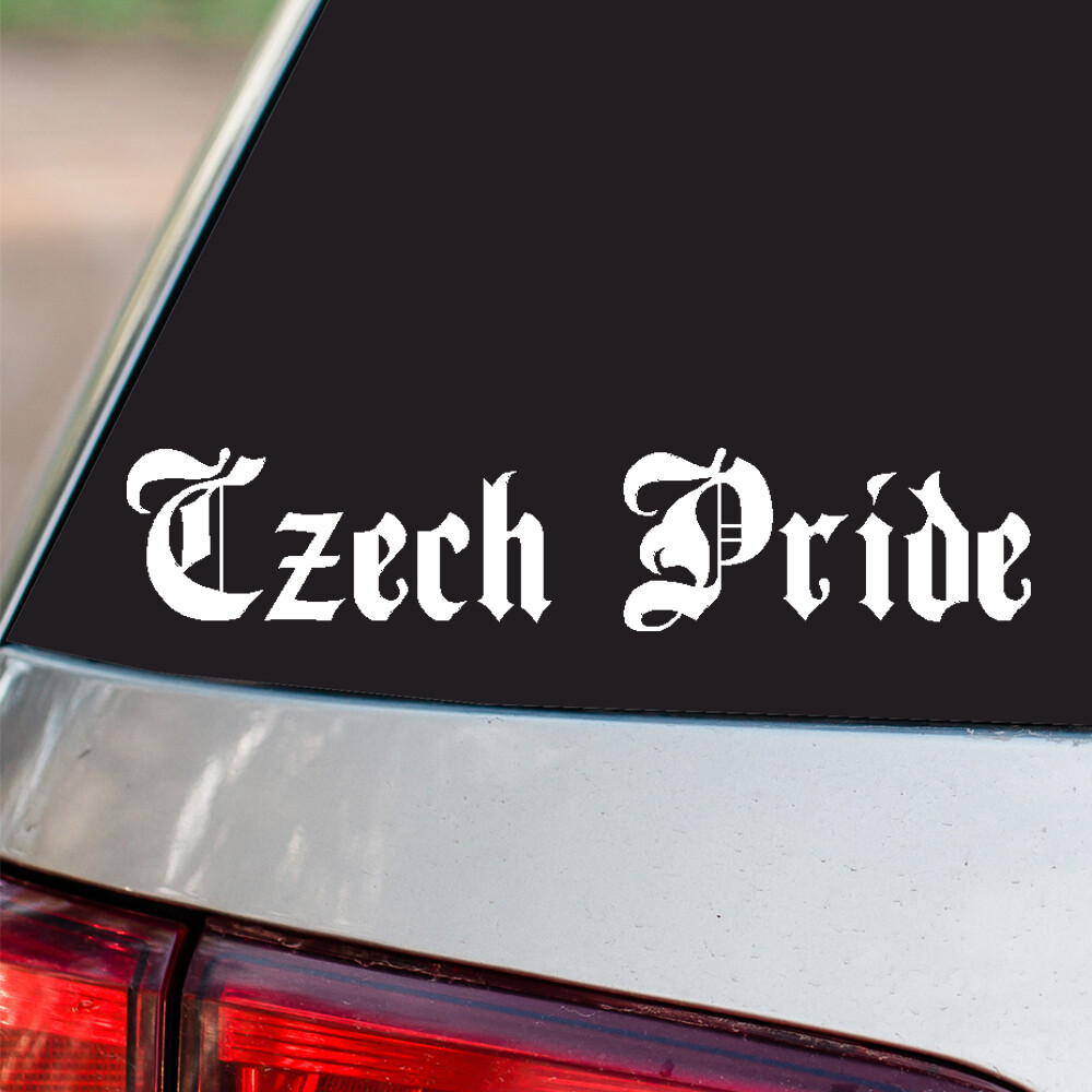 Czech Pride Vinyl Sticker Country Pride all sizes chrome and regular colors