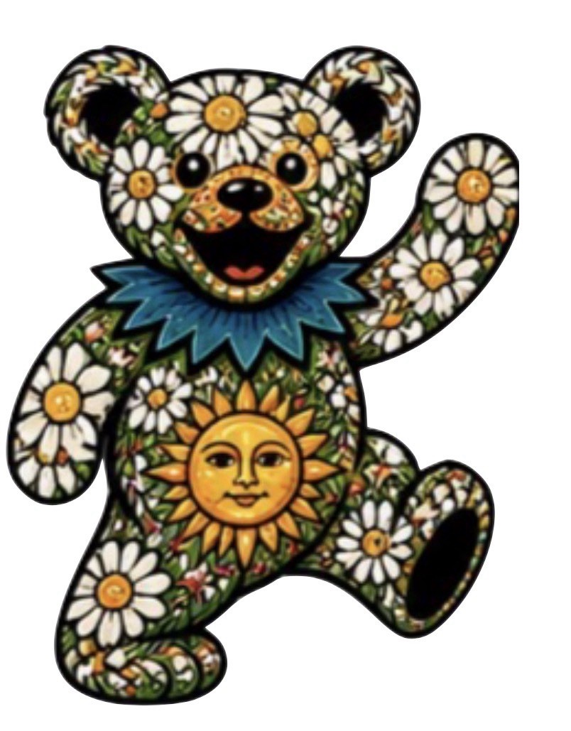 Sticker – Grateful Dead Dancing Jerry Bear 1960s Music Band Decal SYF Dead & Co