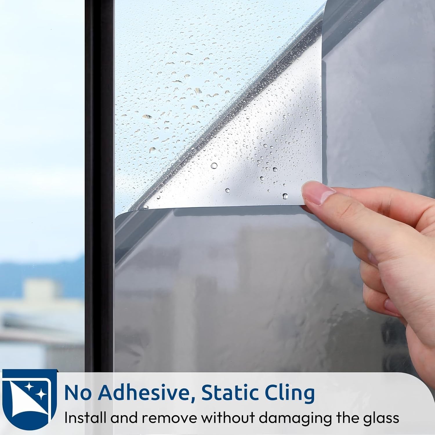 Rabbitgoo One Way Mirror Window Film Privacy Heat UV Reflective Control Tint
