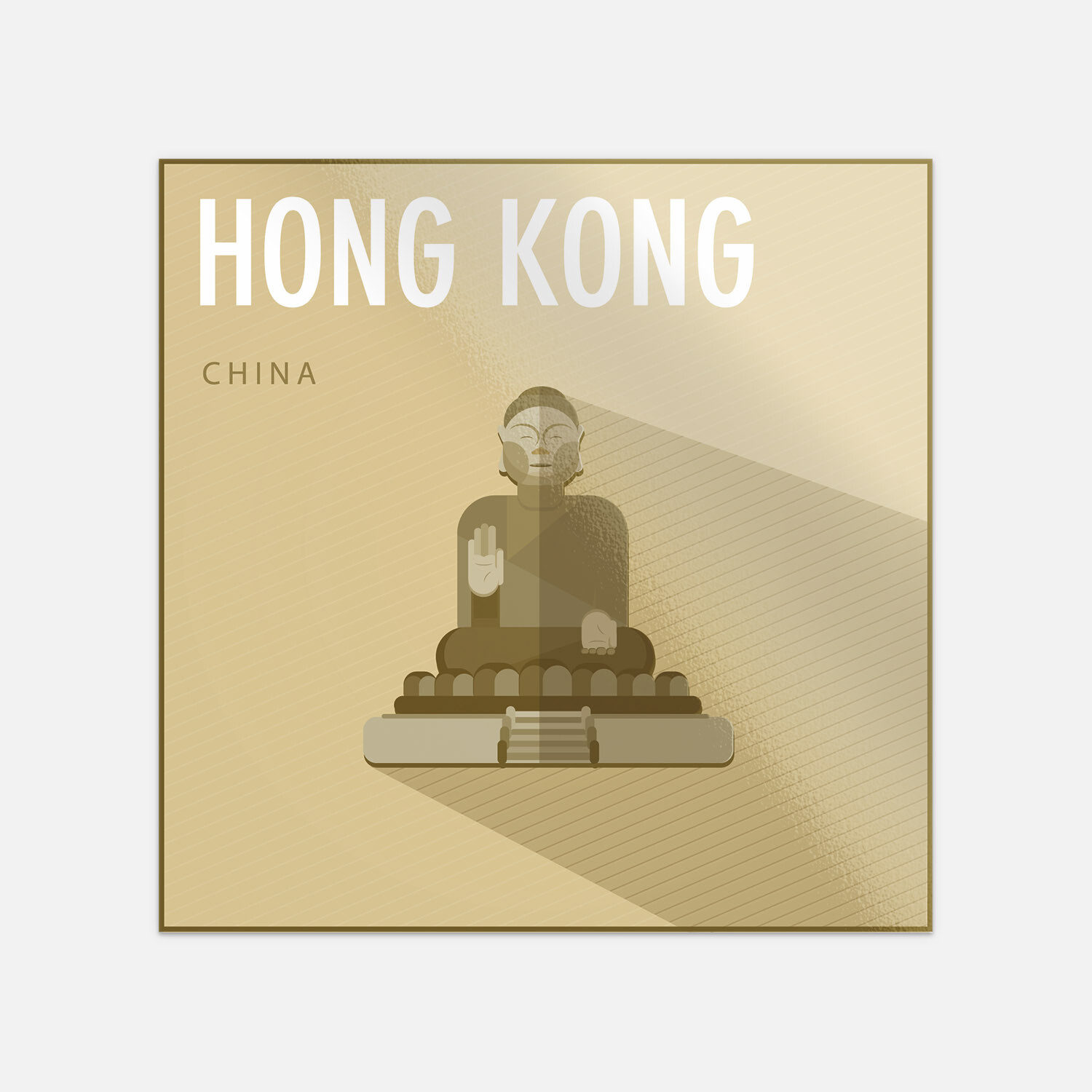 Buddha Hong Kong China Travel Vinyl Sticker Decal