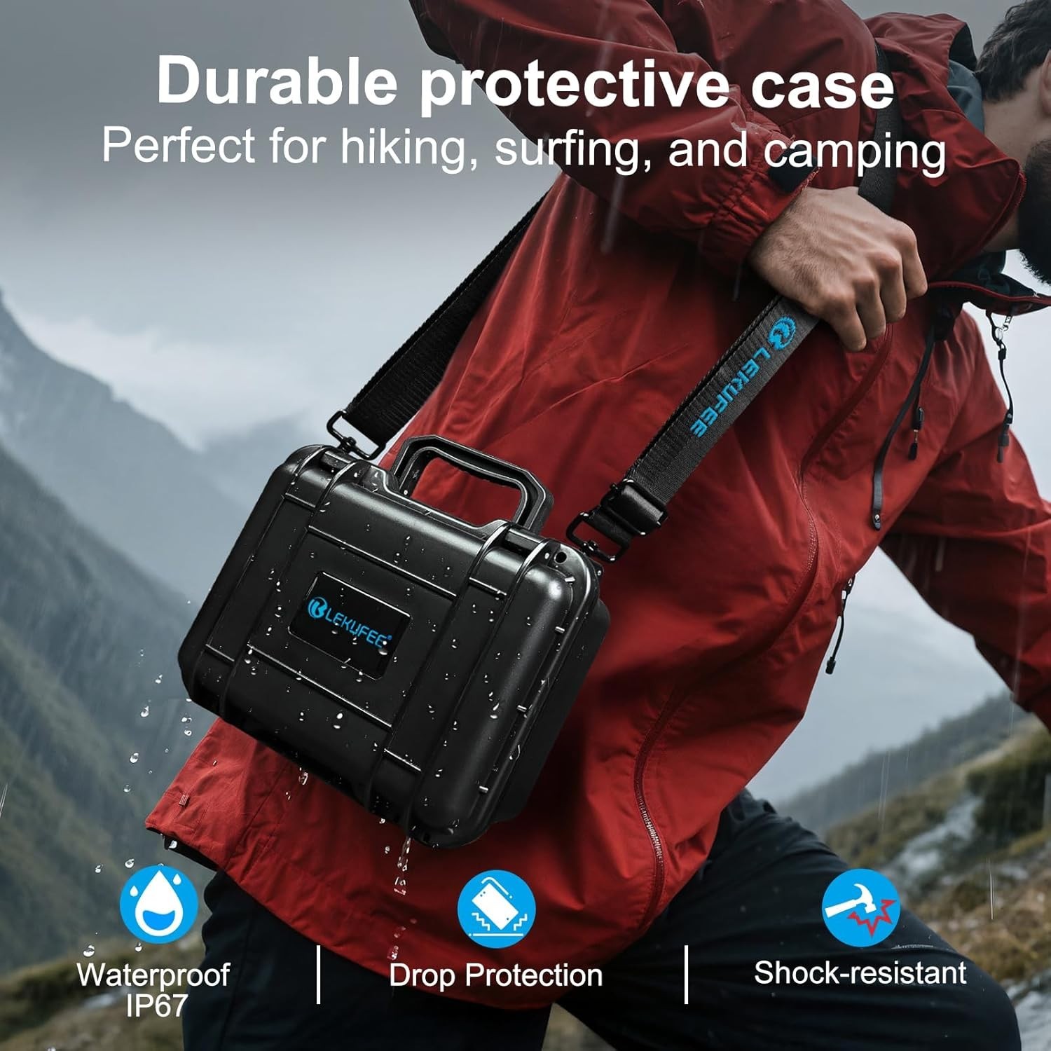 Waterproof Hard Case for Insta360 X5 X4 X3 Action Camera & Accessories – 4x Batt