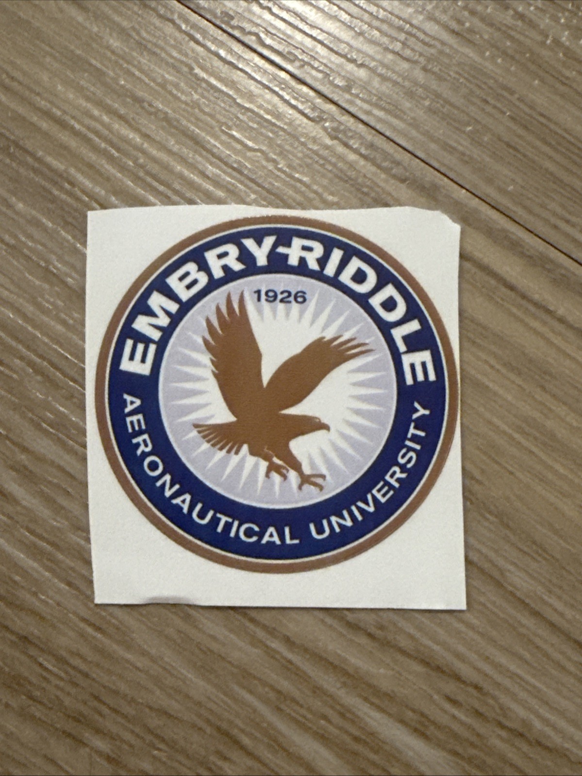 Embry Riddle aeronautical university sticker logo weatherproof bumper vinyl 2”