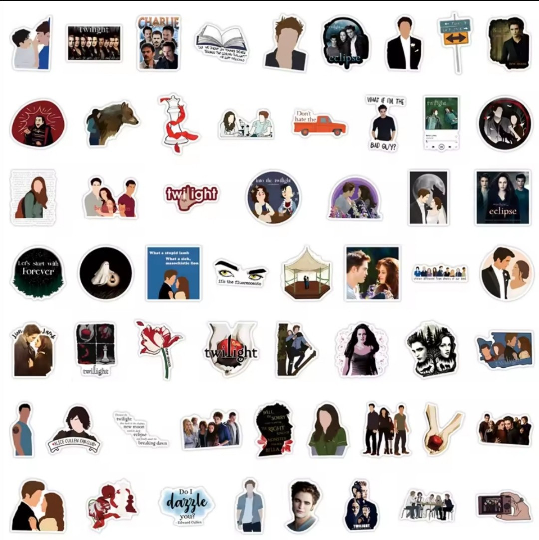 20 PCS Twilight Saga (Unofficial) Movies Books Characters Stickers BRAND NEW