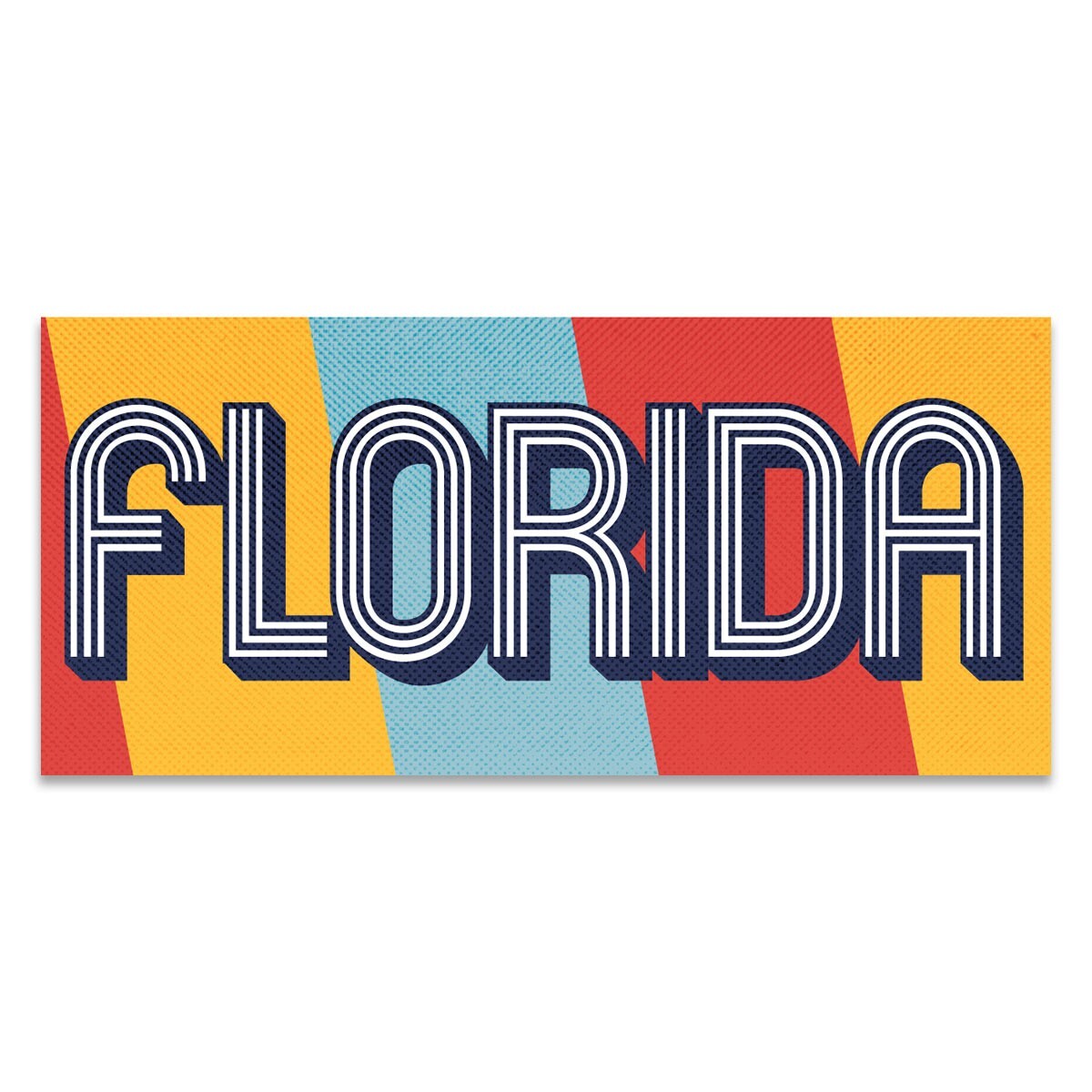 Bumper Sticker: Florida Retro Style Font, Retro FL, US State Souvenir