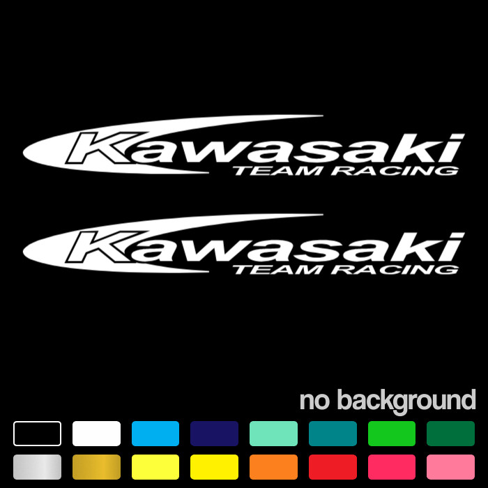 (2) Decal for Kawasaki Team Racing Sport Bike Fairing Vinyl Sticker Graphic Race