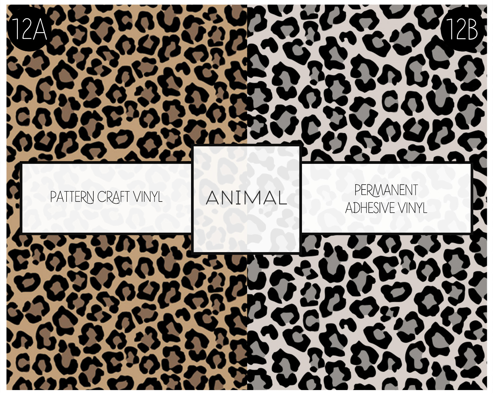 Leopard Print Cricut Vinyl Sticker Oracal 651 Permanent Oracal 631 Removable