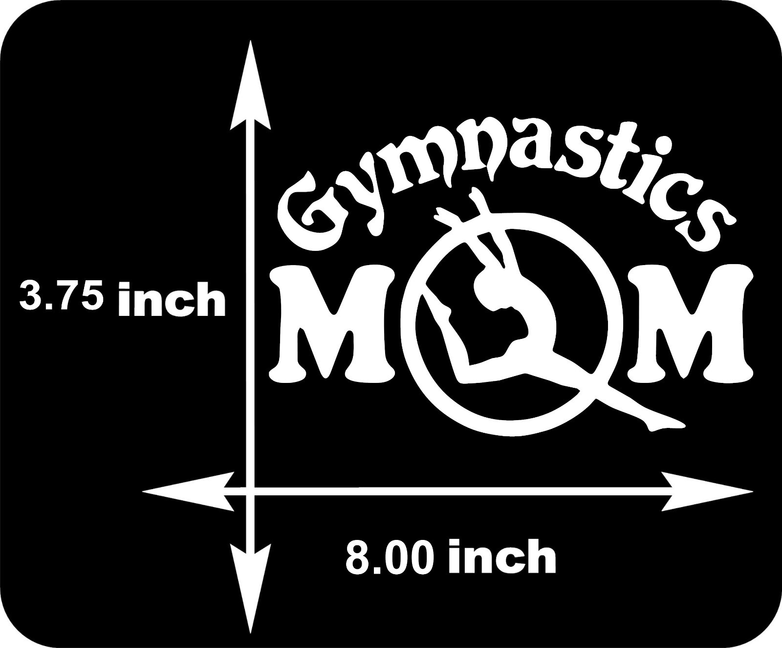 Gymnastics Mom Decal Sticker Premium Quality Vinyl Decal 8" X 3.75"