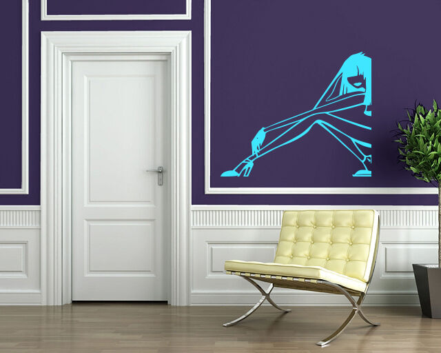 Vinyl Decal Beautiful Woman High Heel Shoes Stilettos Decor Wall Sticker (m009)