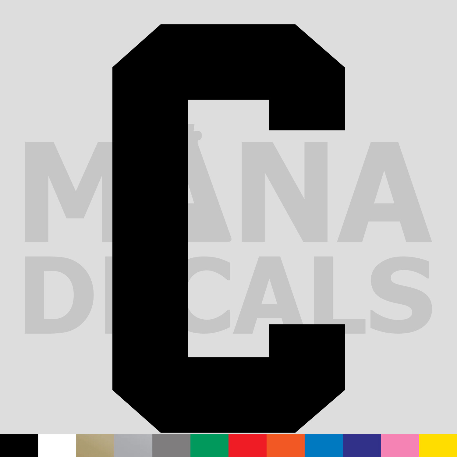 Jersey Letter C Vinyl Die Cut Decal Sticker – Sport Athlete Alphabet Text