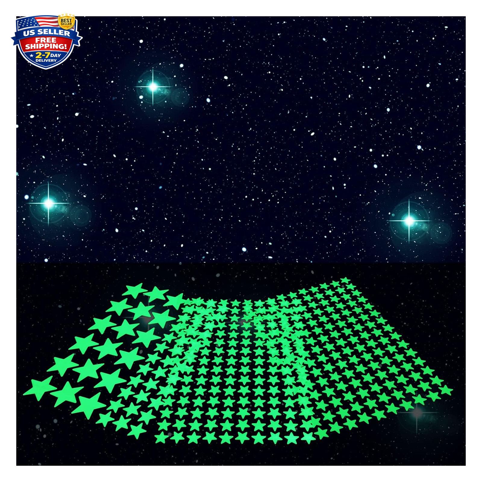 Glow in The Dark Star Stickers Ceiling, Luminous Wall Decals, Kids Room, Nursery