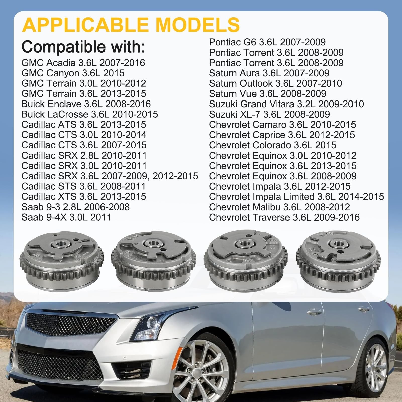Variable Valve Timing VVT Sprocket 4PCS for Chevrolet Equinox Impala for GMC …