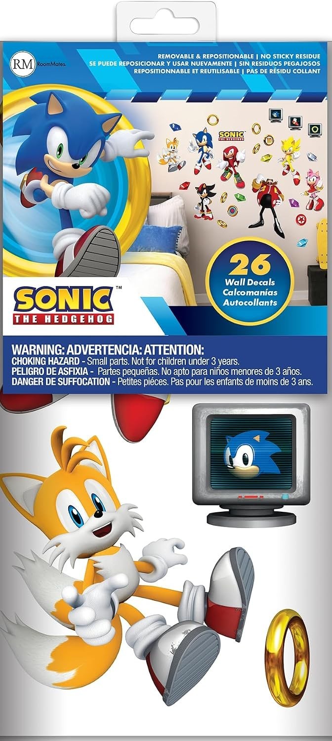 Sonic The Hedgehog Characters Wall Decals,